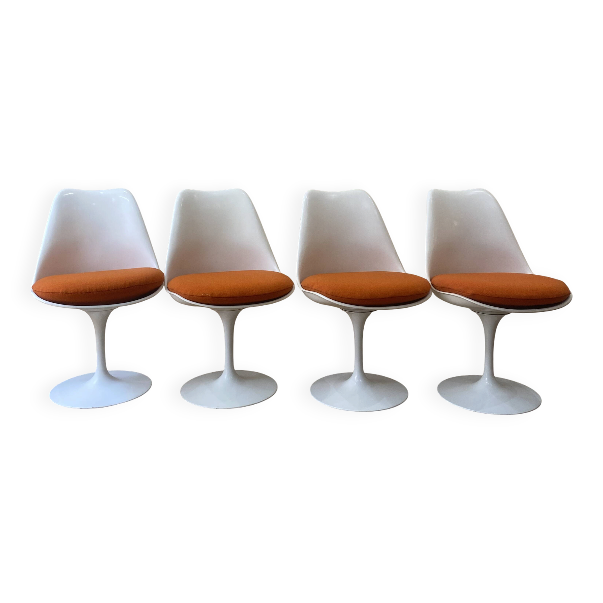 4 swivel Tulip chairs - Knoll - vintage