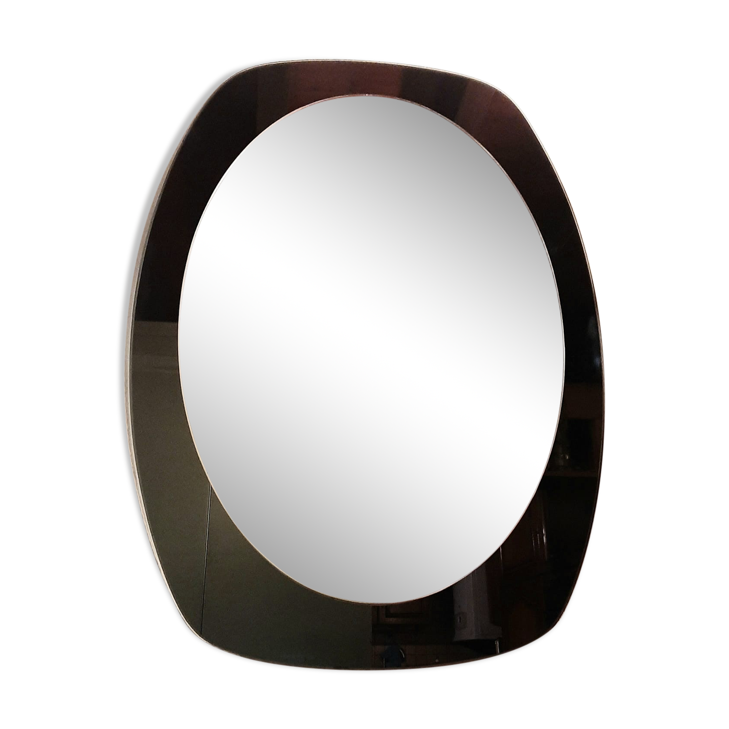 Miroir de Veca, fabriqué en Italie, estampiller 24 novembre 1972
