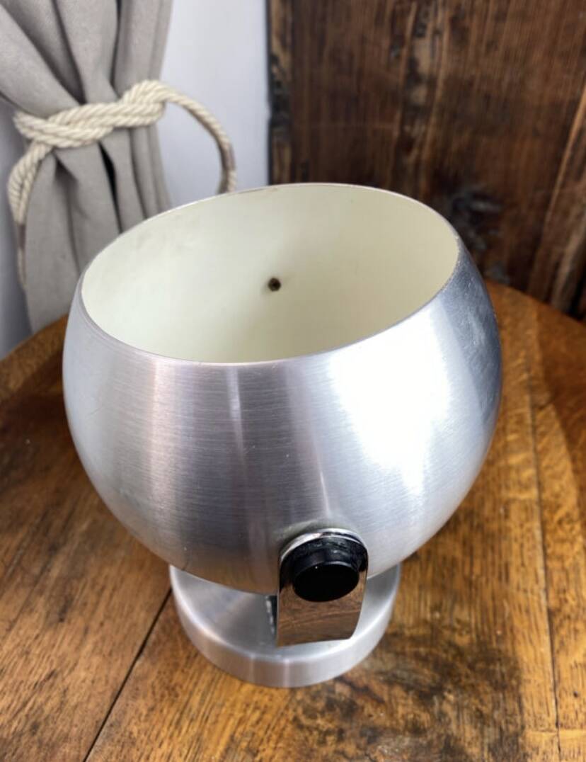 Eye Ball brushed aluminium Space Age lamp or wall light