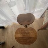 Solid oak tripod stools