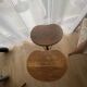 Solid oak tripod stools