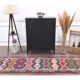 Tapis couloir vintage en laine et coton turc noué à la main 82x380