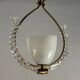 Venetian chandelier in colorless Murano glass, "Vetro à reticello" cut, circa 1950