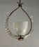 Venetian chandelier in colorless Murano glass, "Vetro à reticello" cut, circa 1950