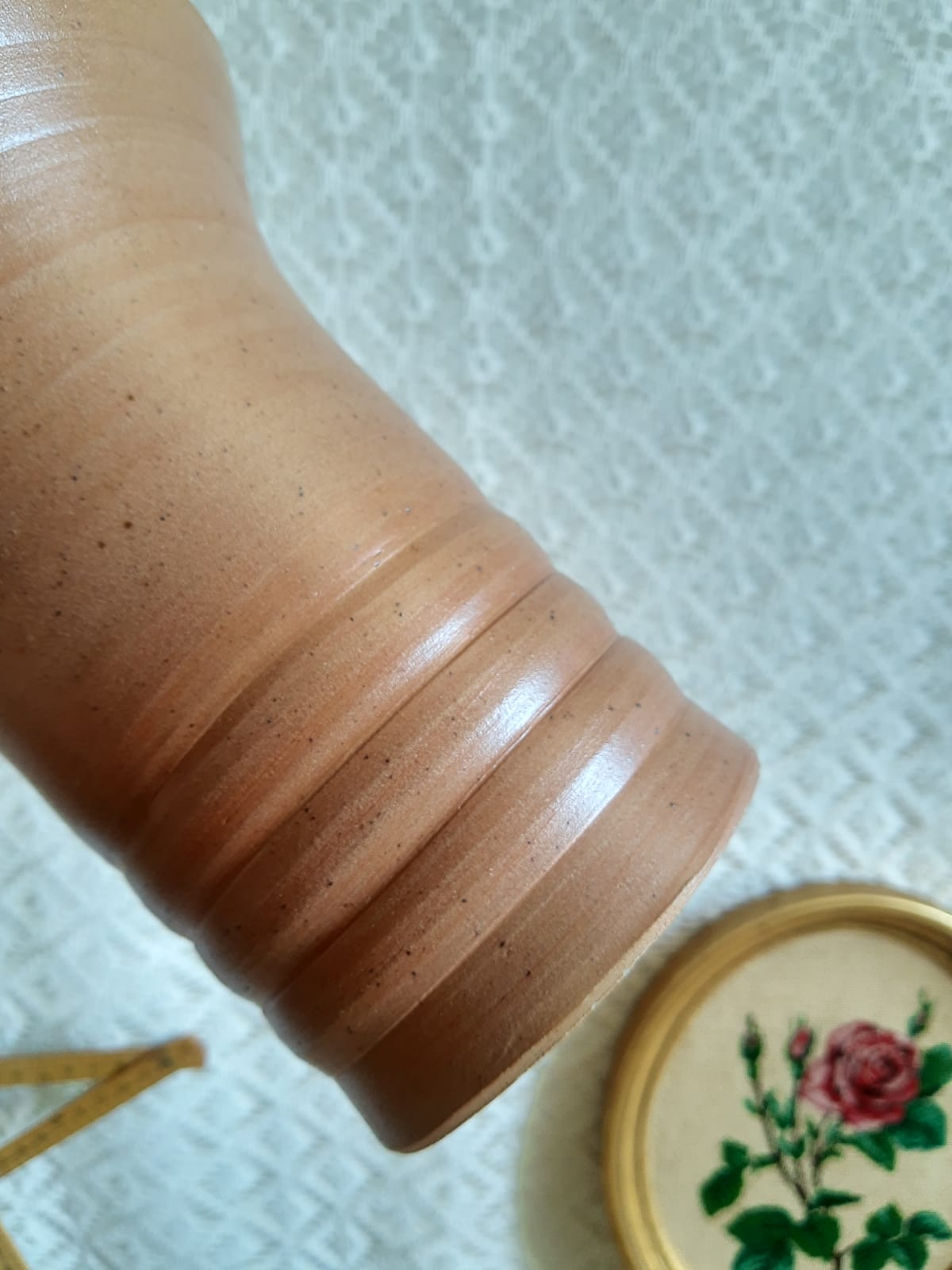 Bonny sandstone vase France handmade vintage