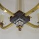 French Mid-Century / 1960s 4 Light Chandelier In The Style of Jacques Adnet