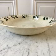 Hollow dish terre de fer badonviller model "cerisette" early twentieth century