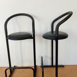 Paire de tabouret de bar post-moderne, Amisco, années 80