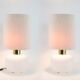 Pair of vintage opaline glass lamps, Limburg, 1968