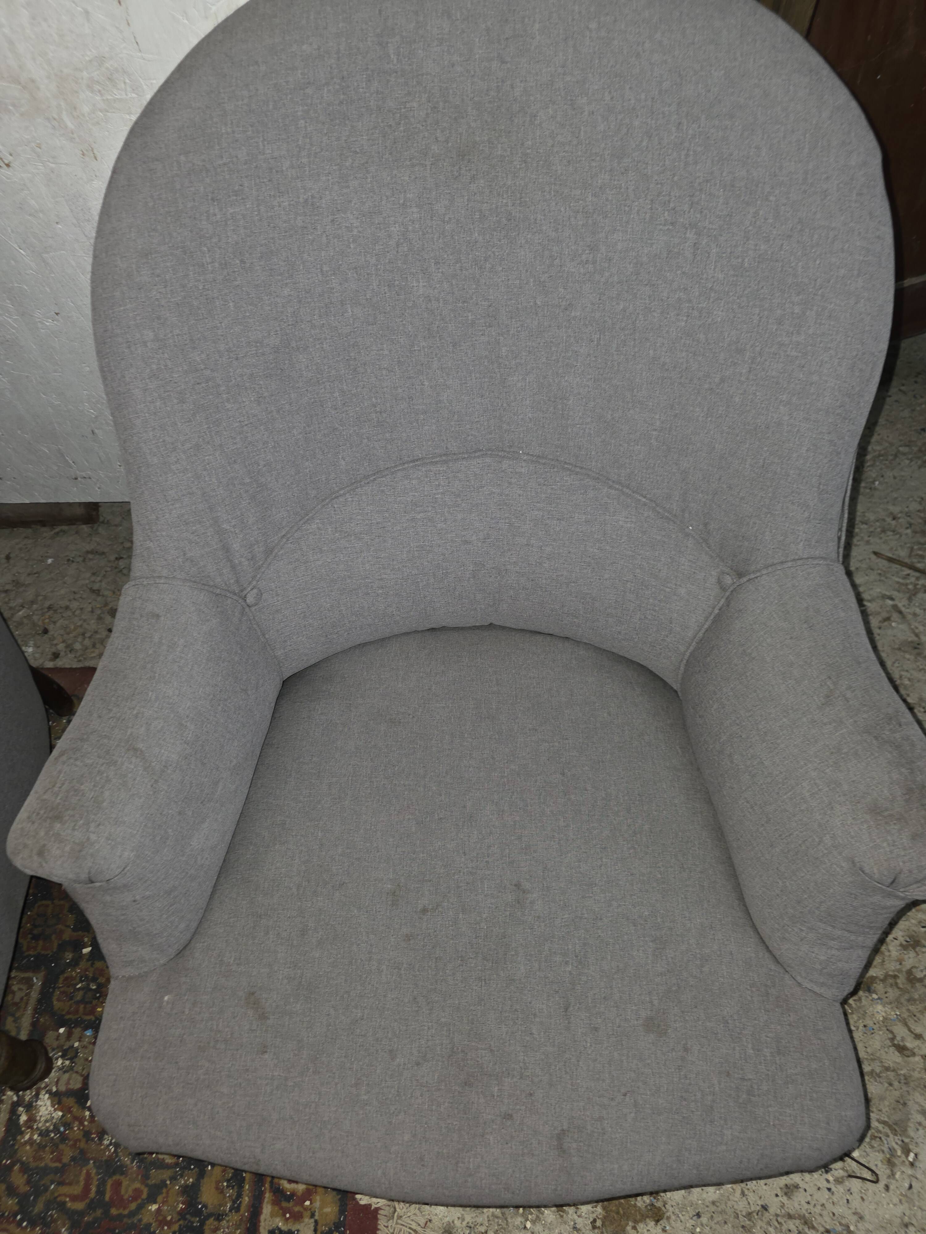 Paire de fauteuils crapaud Napoléon III