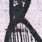 Vintage Korhogo Senoufo canvas tapestry L.103 cm