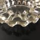 Curved glass ashtray