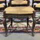 Set of 7 Louis XV style beech chairs with straw seats.