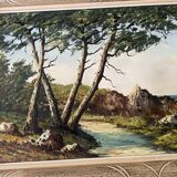 Oil on seaside canvas signed L. GUERNY