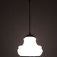 Space age pendant lamp in white opaline from the 70s