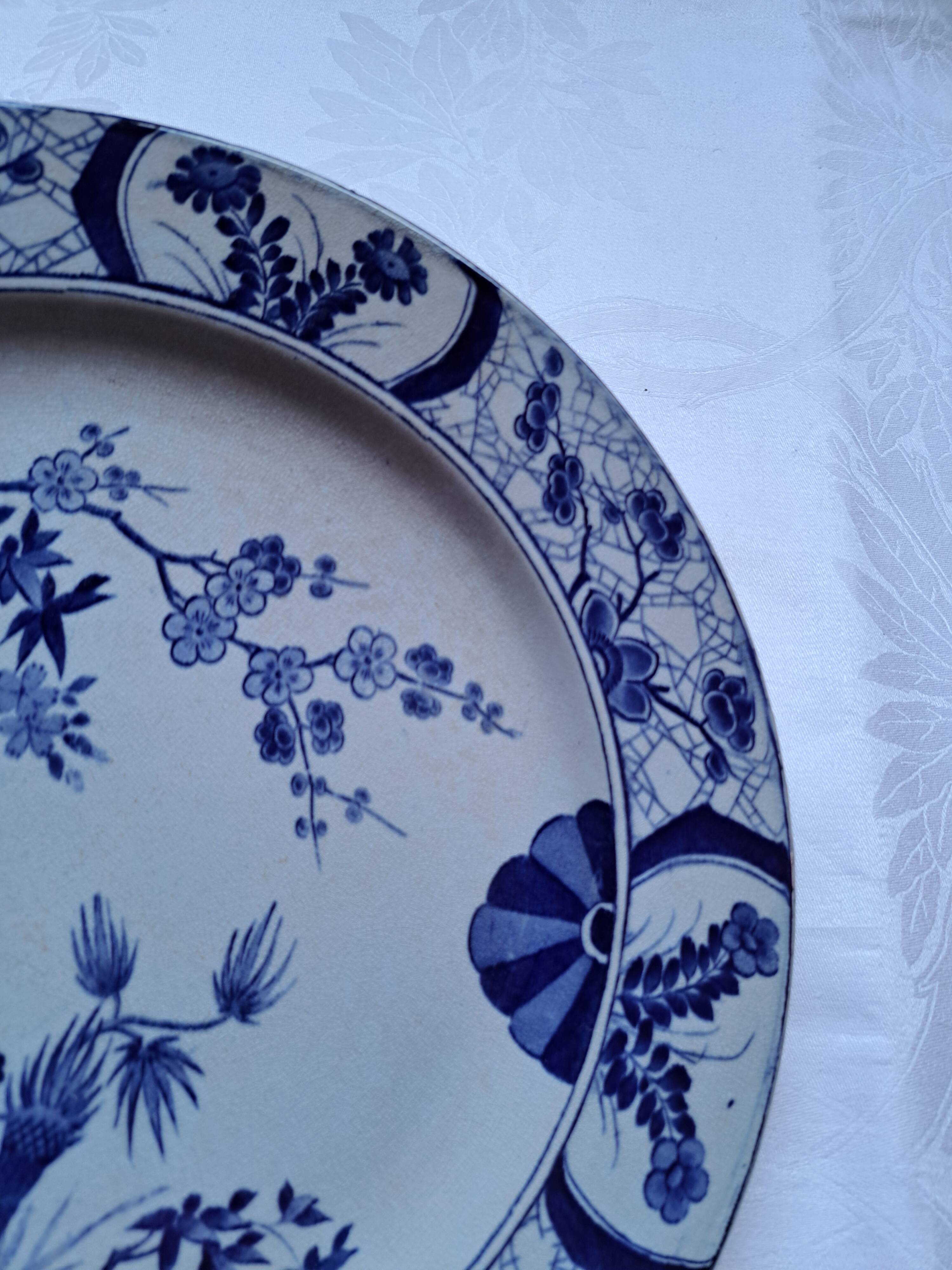Large serving dish "Japan" 33cm Creil & Montereau