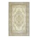 1970s Vintage Turkish Oushak Handmade Wool Cotton Beige Area Rug 186x306