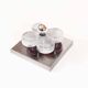 Brutalist glass wall sconce by Albano Poli for Poliarte, Italy 1970's