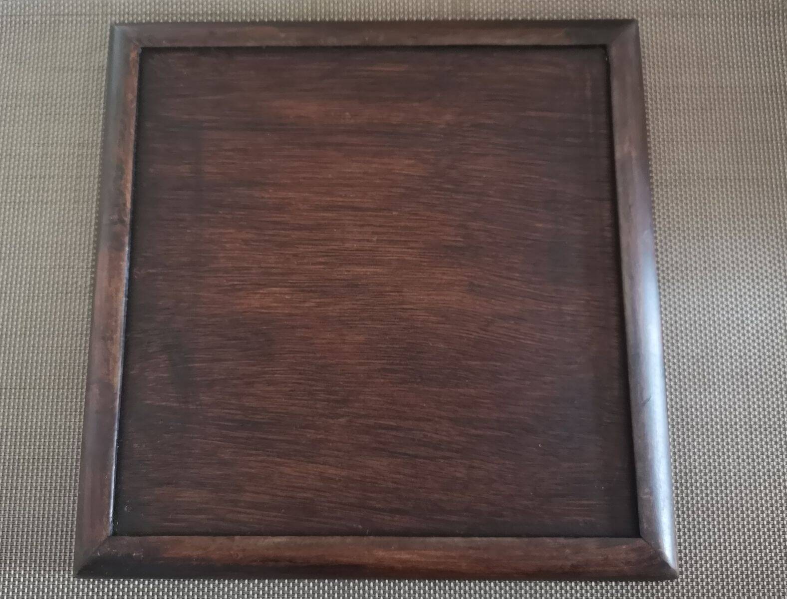 Tray in wood and woven rattan - 1st half of the 20th century