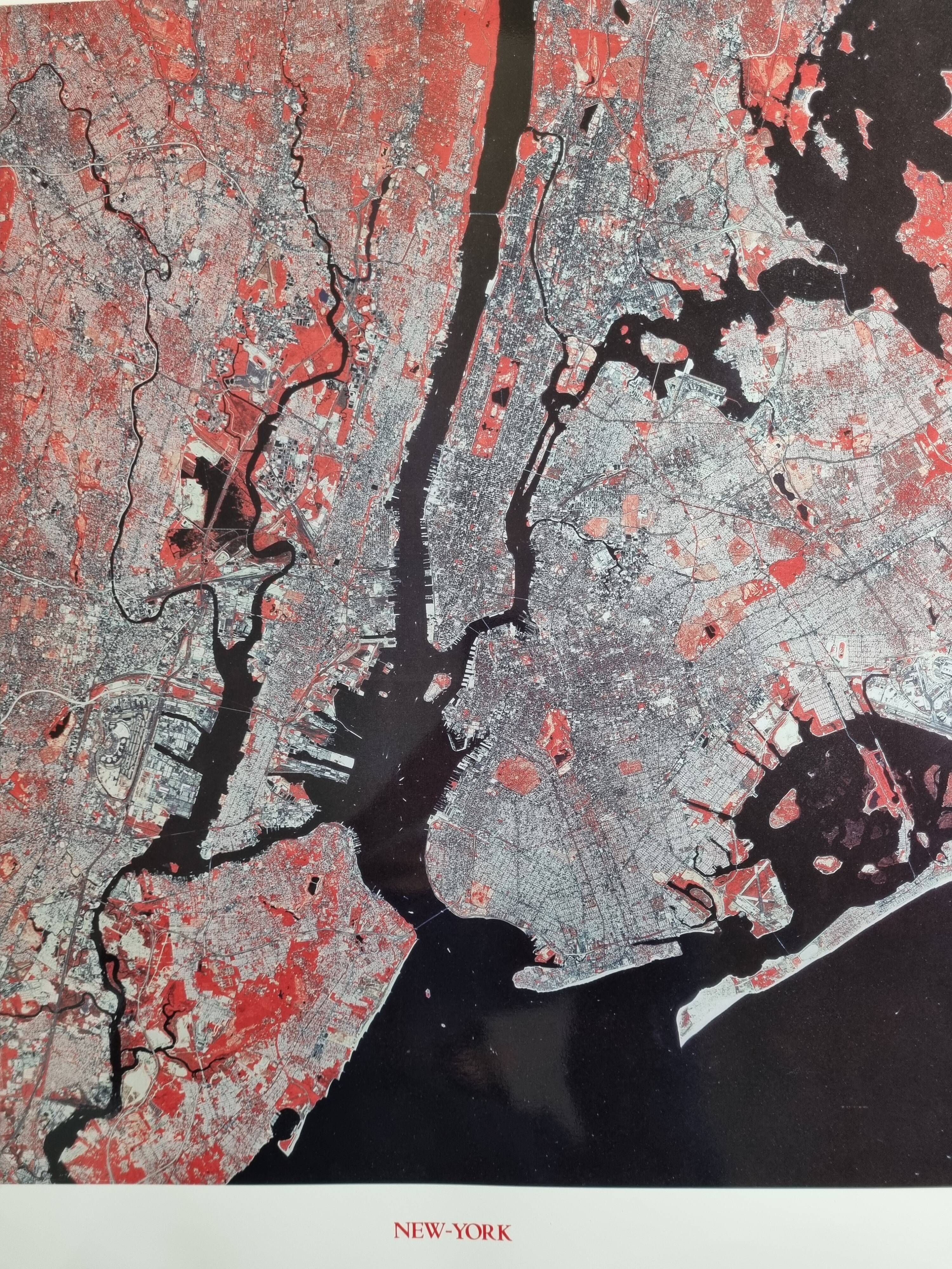 New York Satellite Photographic Poster, CNES 1986, 50 x 60 cm, Publisher Spot Image