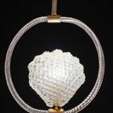 Midcentury Shell Trasparent Murano Glass Chandelier by Barovier e Toso, 194