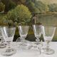 6 antique aperitif wine glasses in crystal "Caton" Saint Louis