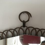 Miroir vintage en rotin 32x40 cm