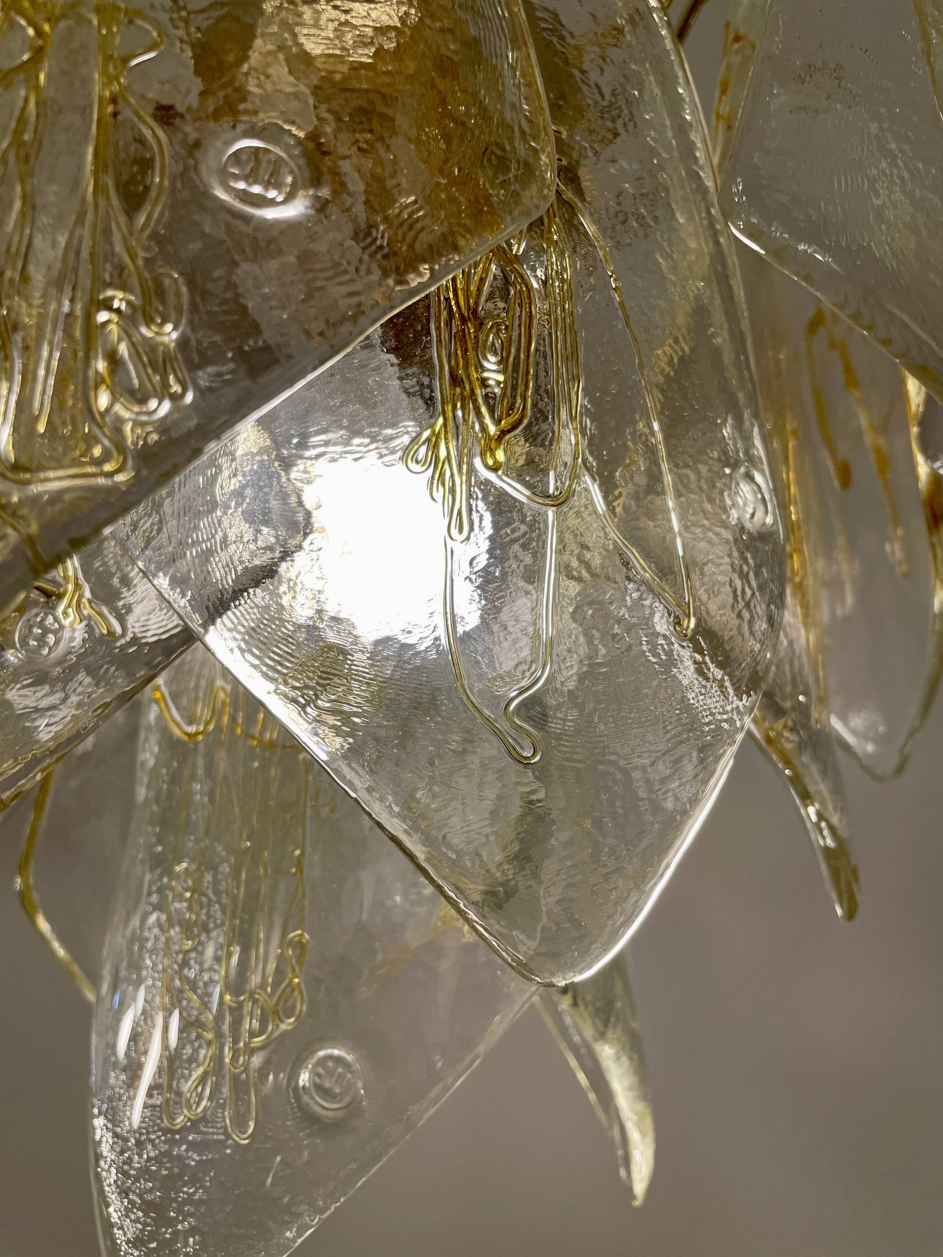 Suspension en verre de Murano, années 80