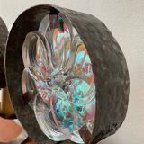 Vintage wall lamps in wrought iron and Murano glass paste from the 50s and 60s