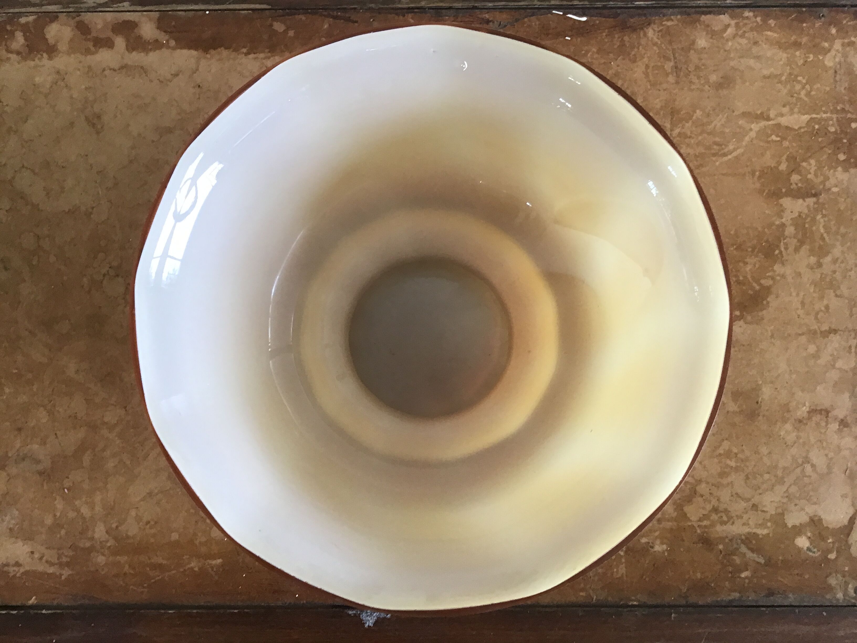 Orange-yellow opaline cup