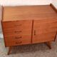 Commode en chêne, pieds compas, années 60
