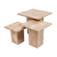 Set of mid century brown marble nesting tables