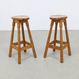 2x Tabouret de Bar en Pinède, 1970s