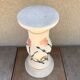 Former Ceramic Pot Door Decor Flowers Enamelled H52cm Vintage