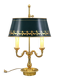Bronze Bouillotte Lamp in Louis XVI Style with Two Lights "Lucien Gau"