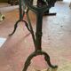 Table de bistrot provencal base cast iron marble top early twentieth century