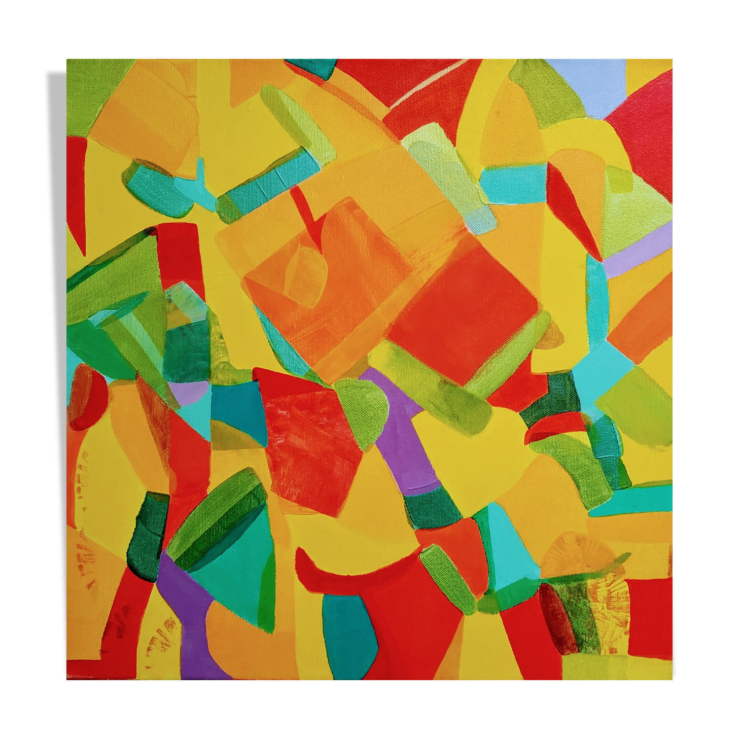 Abstract painting contemplation