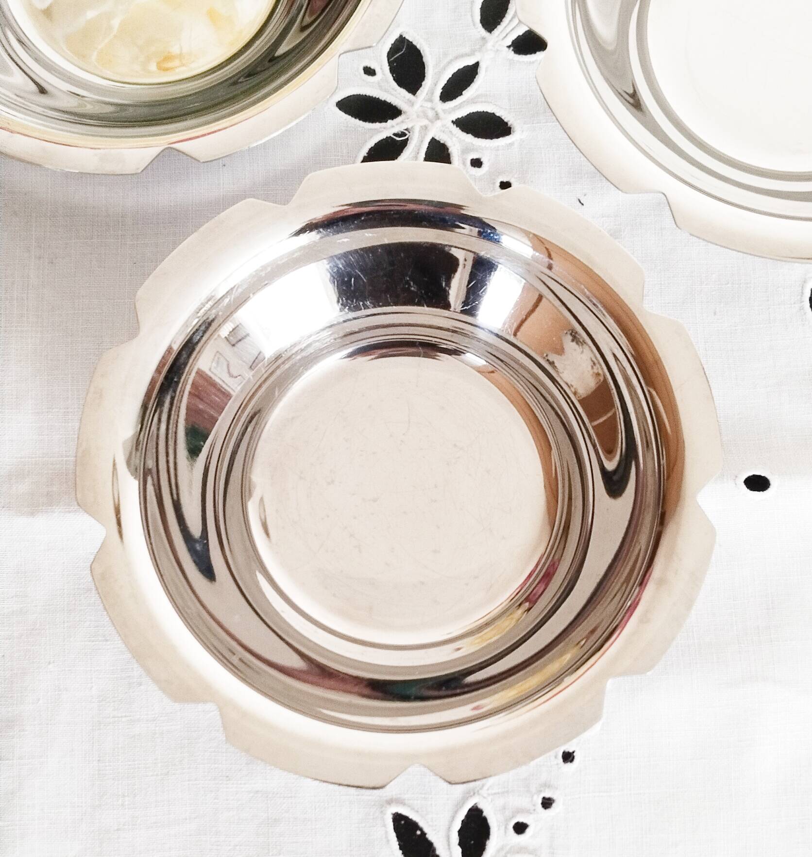 18/10 stainless steel metal cups, Létang Rémy, ice cream cups