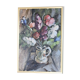 Original Swedish oil on canvas from the mid-century "Vase" by I Franke (1913-1999) - Framed
