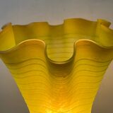 Vintage glass paste lamp with handkerchief neck