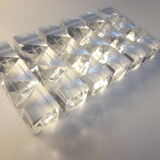 6 portes couteaux plexiglas/résine prisme vintage