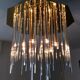 J.T Kalmar chandelier in brass and plexiglass of the 70s