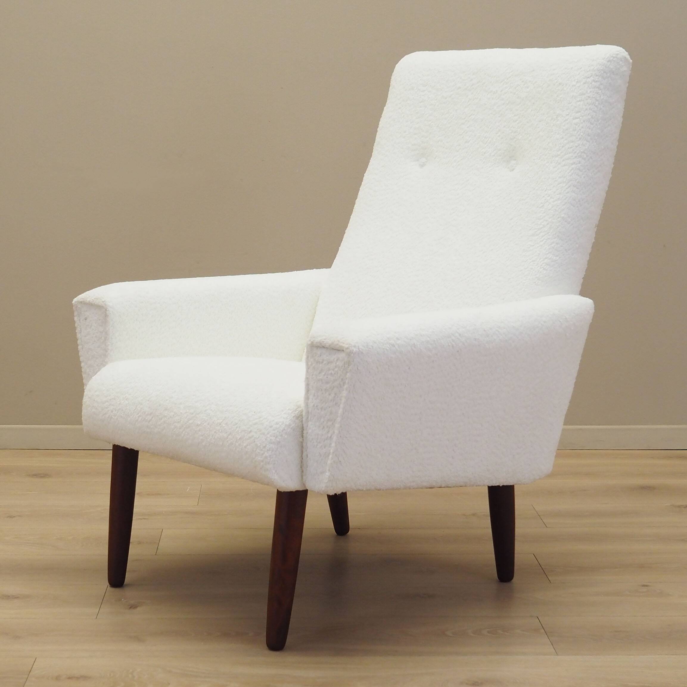 White armchair, Danish design, 1970s, production: Denmark