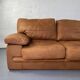Roche-Bobois brown leather sofa