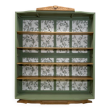 Sage green bookcase