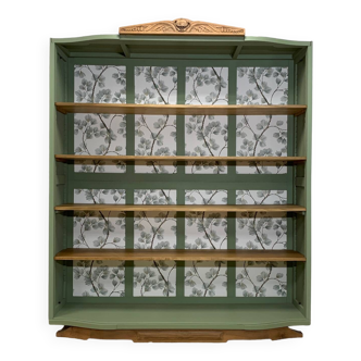 Sage green bookcase