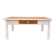 Chic country coffee table, pine wood, drawer with floral porcelain knob.