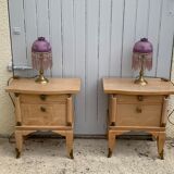 Pair of pampille bedside lamps
