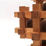 Japanese wooden puzzle sculpture by Sori Yanagi for Kumiki from the 1970s.