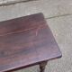Solid wood table with turned legs, 19th century, 77x42cm
